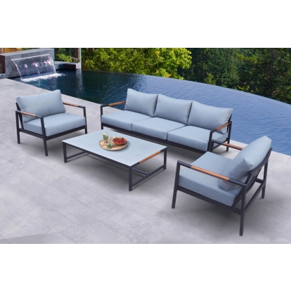 VIG Furniture Grey Outdoor Sofa Set SKU VGGE-BRIZE - Product ID 76735