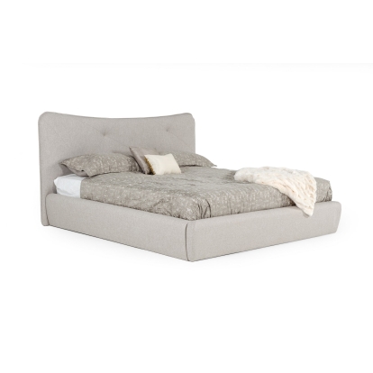 Modrest Alessia - Queen Italian Modern Light Grey Upholstered Bed Bed Grey furniture-00177319 Vig Furniture VGACALESSIA-BED-Q
