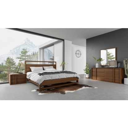 VIG Furniture Walnut Bedroom Set SKU VGMABR-92-SET - Product ID 77855|77856