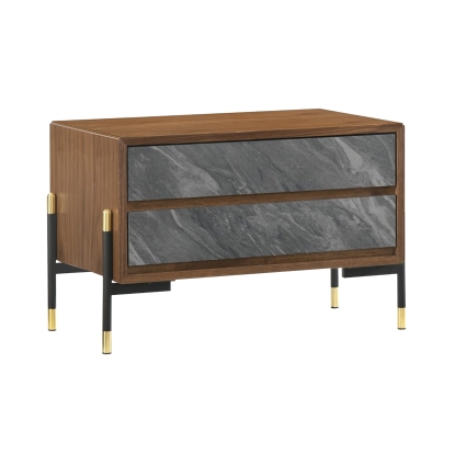 VIG Furniture Brown Nightstand SKU VGMAQT-S831-BR-120-WAL-NS - Product ID 78678