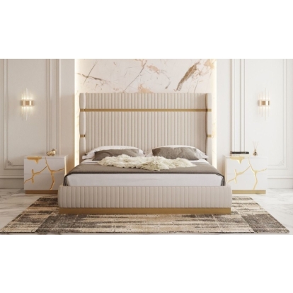 VIG Furniture Beige Bedroom Set SKU VGVCBD1901-BEI-BED-2NS-SET - Product ID 79274|79275|79291