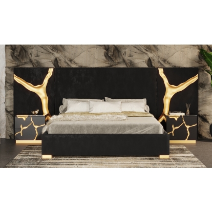 VIG Furniture Black Bedroom Set SKU VGVCBD1801-BLK-BED-2NS-SET - Product ID 79276