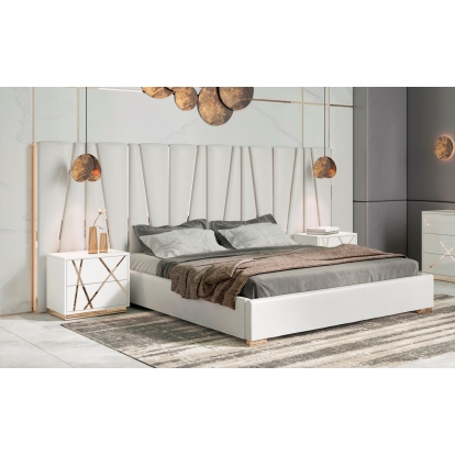 VIG Furniture White Bedroom Set SKU VGVCBD1909-BLK-BED-2NS-SET - Product ID 79279|79277|79278