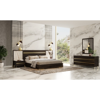 VIG Furniture Brown Bedroom Set SKU VGACVELONDRA-BED-SET - Product ID 79411|79412