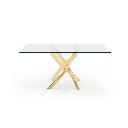 VIG Furniture Clear Glass Dining Table SKU VGEW-2133EE-G - Product ID 79517