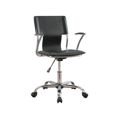 Coaster Himari Adjustable Height Office Chair Black and Chrome