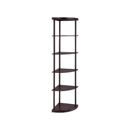 Coaster Bonwick 5-shelf Corner Bookshelf Cappuccino