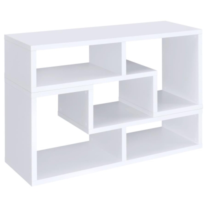 Coaster Velma Convertible TV Console and Bookcase White Model 800330
