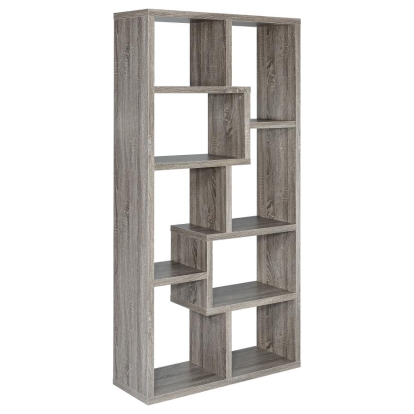 Coaster Theo 10-shelf Bookcase Weathered Grey Model 800510