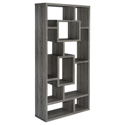 Coaster Howie 10-shelf Bookcase Weathered Grey Model 800512