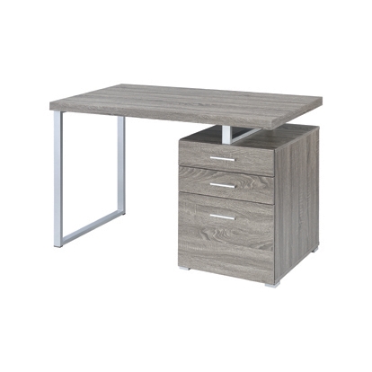 Coaster Brennan 3-drawer Office Desk Weathered Grey
