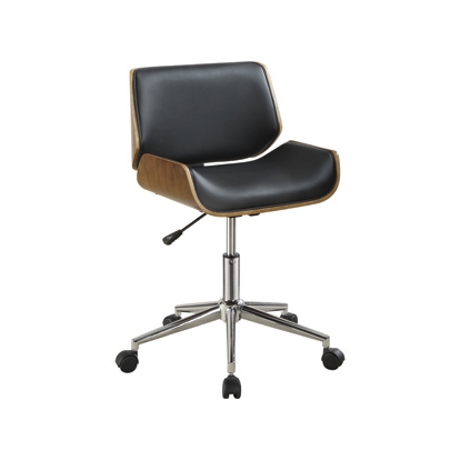 Coaster Addington Adjustable Height Office Chair Black and Chrome