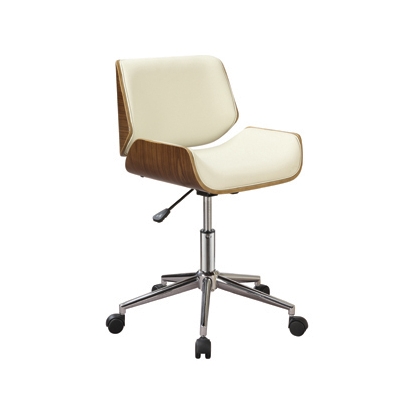 Coaster Addington Adjustable Height Office Chair Ecru and Chrome
