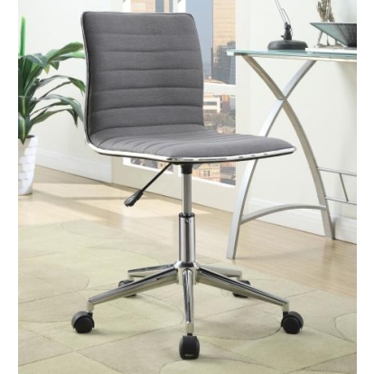 Coaster Chryses Adjustable Height Office Chair Grey and Chrome