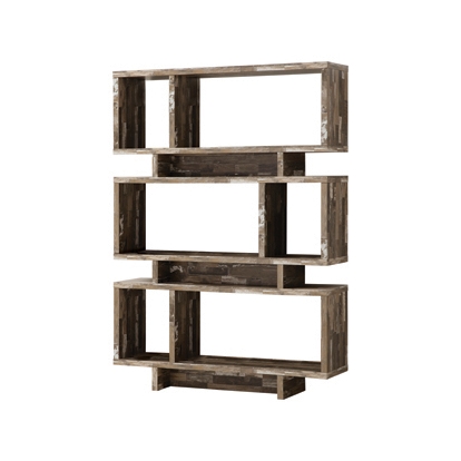 Coaster Reid 3-tier Geometric Bookcase Salvaged Cabin