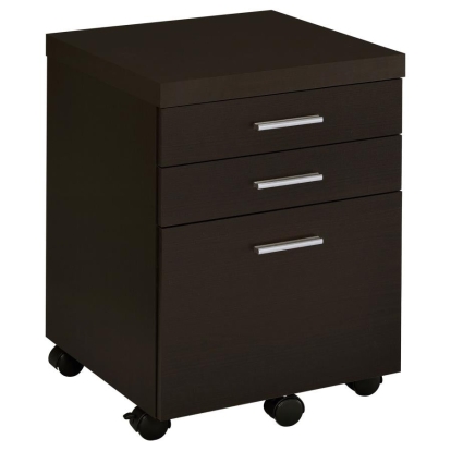 Coaster Skylar 3-drawer Mobile File Cabinet Cappuccino Model 800894