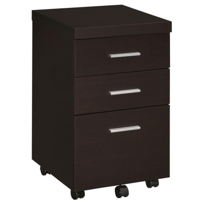 Coaster Skeena 3-drawer Mobile Storage Cabinet Cappuccino Model 800903