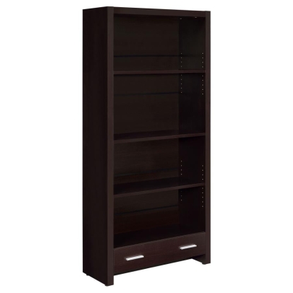 Coaster Skylar 5-shelf Bookcase with Storage Drawer Cappuccino Model 800905