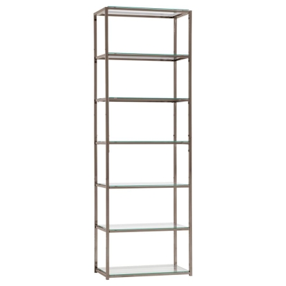 Coaster Kate 6-shelf Bookcase Black Nickel Model 801017