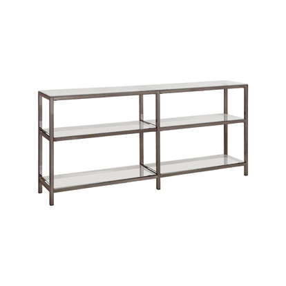 Coaster Kate 2-tier Bookcase Black Nickel