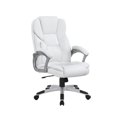 Coaster Kaffir Adjustable Height Office Chair White and Silver
