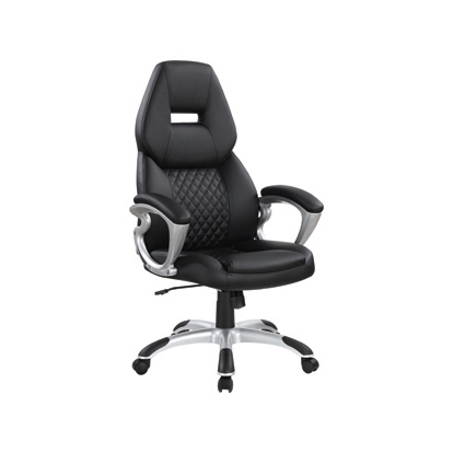 Coaster Bruce Adjustable Height Office Chair Black and Silver