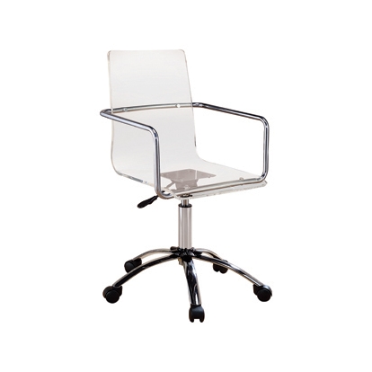 Coaster Amaturo Office Chair with Casters Clear and Chrome