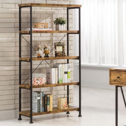 Coaster Analiese 4-shelf Bookcase Antique Nutmeg