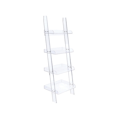 Coaster Amaturo 4-shelf Ladder Bookcase Clear