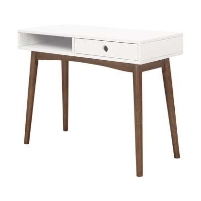 Coaster Bradenton 1-drawer Writing Desk White and Walnut