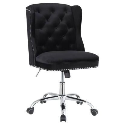 Coaster Julius Upholstered Tufted Office Chair Black and Chrome Model 801995