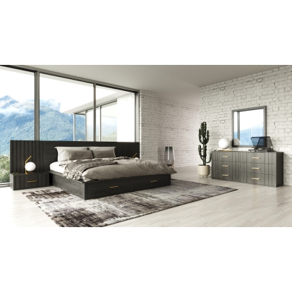 VIG Furniture Dark Grey Bed SKU VGWD-HLF2-BED-SET - Product ID 80220|80221