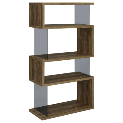 Coaster Emelle 4-shelf Bookcase with Glass Panels Model 802339