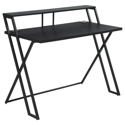 Coaster Xavier Writing Desk with USB Ports Black Model 802447