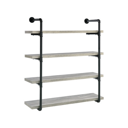Coaster Elmcrest 40-inch Wall Shelf Black and Grey Driftwood