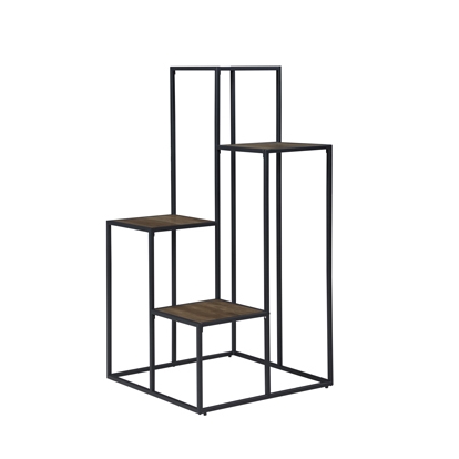 Coaster Rito 4-tier Display Shelf Rustic Brown and Black