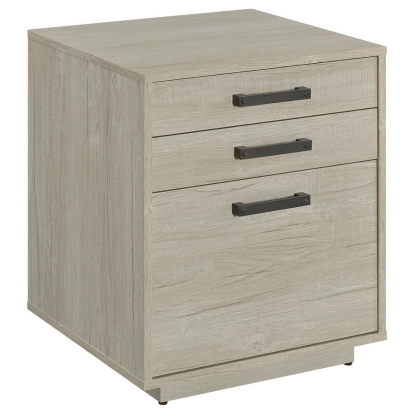 Coaster Loomis 3-drawer Square File Cabinet Whitewashed Grey Model 805882