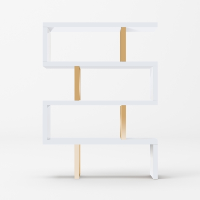 VIG Furniture White Shelf Unit SKU VGBB-MD105-WHTGLD - Product ID 80605