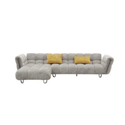 VIG Furniture Light Grey Sectional Sofa SKU VGEV-23106-GRY-LAF - Product ID 80952