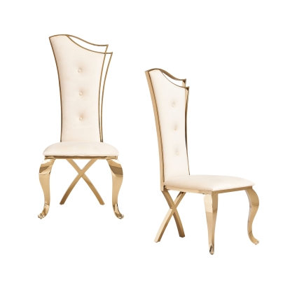 VIG Furniture Beige Dining Chair SKU VGZA-Y906-BGE-GLD - Product ID 81070AZ