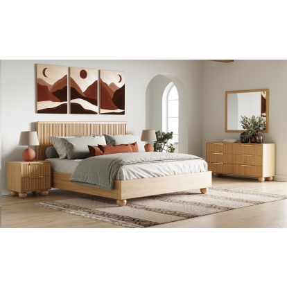 VIG Furniture Oak Bedroom Set SKU VGWD-EMILIO-SET - Product ID 81080|81081