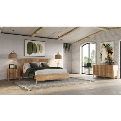 VIG Furniture Oak Bedroom Set SKU VGWDMIL-SET - Product ID 81309|81310