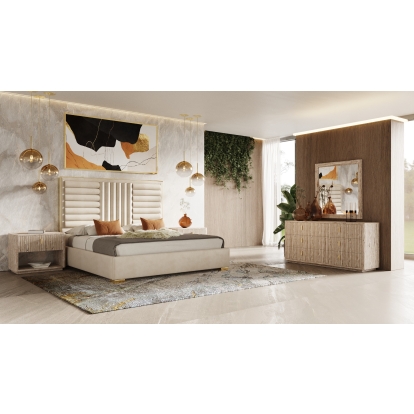 VIG Furniture Beige Bedroom Set SKU VGAN-DAYSTAR-ROMA-BED-SET - Product ID 81420|80241|81422