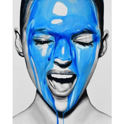 Modrest VIG23016 - 39 X 59 Black Framed Oil Painting Painting Blue furniture-00181645 Vig Furniture VGTHVIG23016