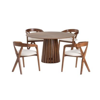 VIG Furniture Walnut Dining Set SKU VGMAMIT-5346-MI-1181-SET - Product ID 81819