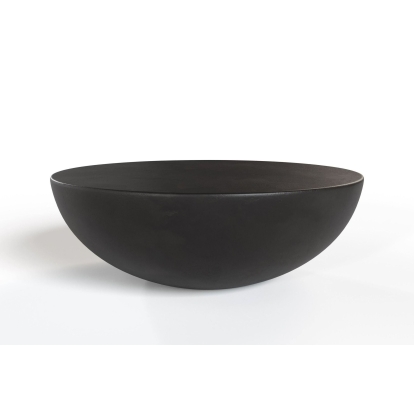 Modrest Bronte - Modern Black Concrete Round Coffee Table Coffee Table Black furniture-00181832 Vig Furniture VGGR-615020-BLK