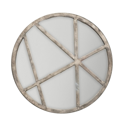 Modrest Fence - Modern Round Mirror Mirror furniture-00181957 Vig Furniture VGVA-CO23735