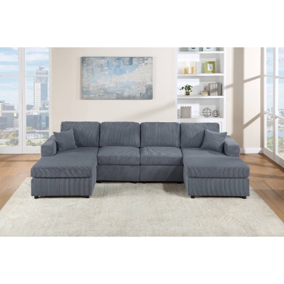 Poundex 2Pc Sectional Sofa Set Model F8449