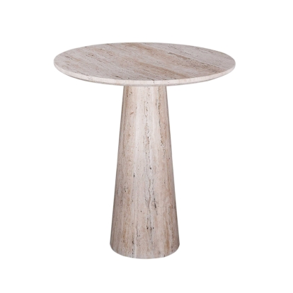 Modrest Velma - Modern Travertine Marble Round Dinette Table Dining Table Beige furniture-00182011 Vig Furniture VGBR-SBA-8542B-BE