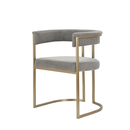 Modrest Byron - Modern Grey Fabric + Antique Brass Dining Chair Dining Chair Grey furniture-00182171 Vig Furniture VGGA-6966CH-GRY